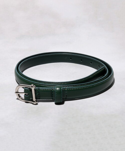 tk.TAKEO KIKUCHI(ティーケータケオキクチ)の「◆ロングレザーベルト(ベルト・レディース・ブラック/ダークグリーン・00)」の1枚目の写真