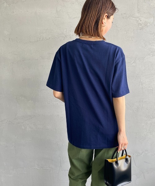 AMERICANA（アメリカーナ）の「[Americana/アメリカーナ] AMRCN ロゴプリントTシャツ（Tシャツ/カットソー・レディース・ライトグレー/ネイビー・ONE SIZE）」の14枚目の写真