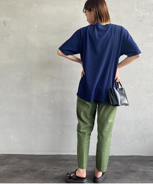 AMERICANA（アメリカーナ）の「[Americana/アメリカーナ] AMRCN ロゴプリントTシャツ（Tシャツ/カットソー・レディース・ライトグレー/ネイビー・ONE SIZE）」の15枚目の写真