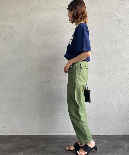 AMERICANA（アメリカーナ）の「[Americana/アメリカーナ] AMRCN ロゴプリントTシャツ（Tシャツ/カットソー・レディース・ライトグレー/ネイビー・ONE SIZE）」の8枚目の写真