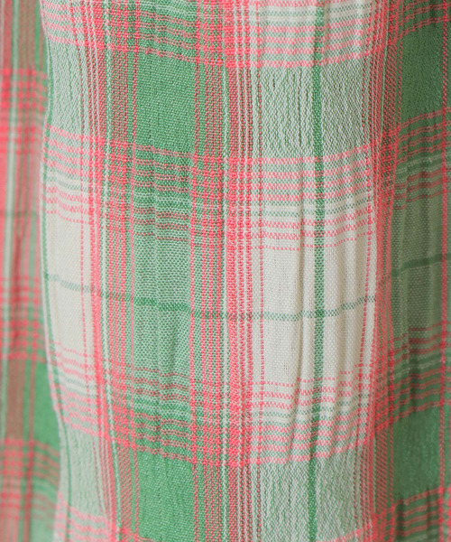 LBC（エルビーシー）の「チェック楊柳ティアードスカート（スカート・レディース・ブラック/ネイビー/グリーン・M）」の6枚目の写真