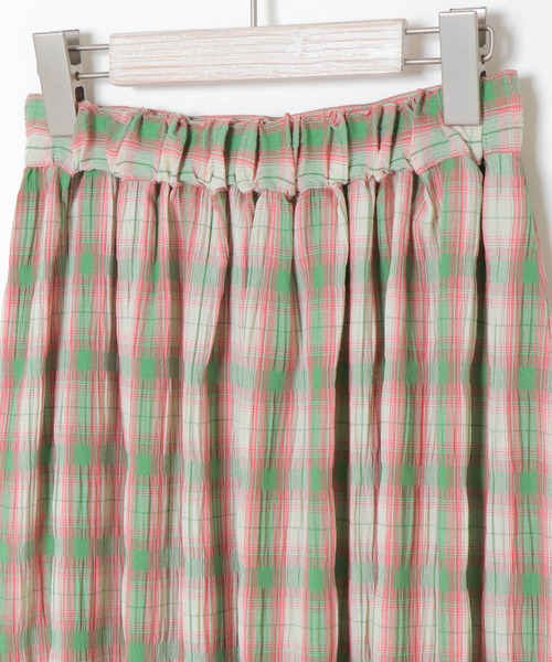 LBC（エルビーシー）の「チェック楊柳ティアードスカート（スカート・レディース・ブラック/ネイビー/グリーン・M）」の7枚目の写真