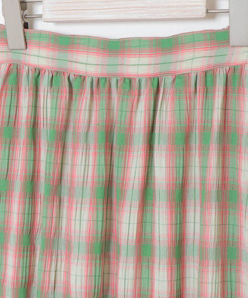 LBC（エルビーシー）の「チェック楊柳ティアードスカート（スカート・レディース・ブラック/ネイビー/グリーン・M）」の9枚目の写真