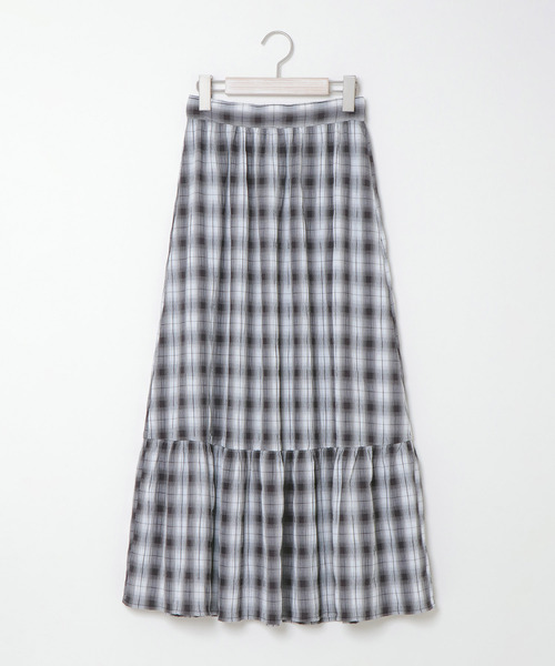 LBC（エルビーシー）の「チェック楊柳ティアードスカート（スカート・レディース・ブラック/ネイビー/グリーン・M）」の13枚目の写真