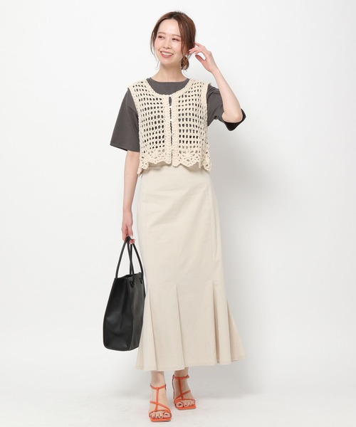 mysty woman(ミスティウーマン)の「ロゴプリントTシャツ 285711(Tシャツ/カットソー・レディース・オフホワイト/オレンジ/チャコール・FREE)」の13枚目の写真