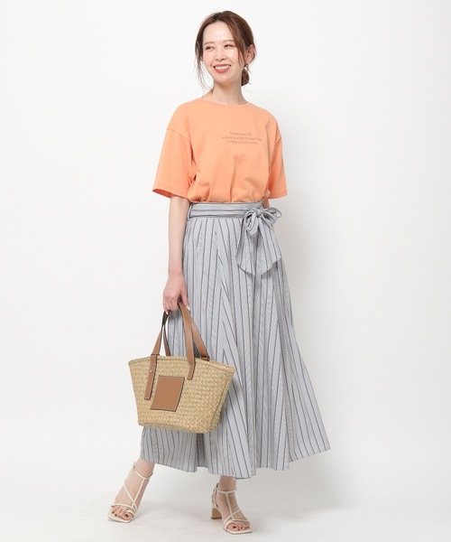 mysty woman(ミスティウーマン)の「ロゴプリントTシャツ 285711(Tシャツ/カットソー・レディース・オフホワイト/オレンジ/チャコール・FREE)」の15枚目の写真