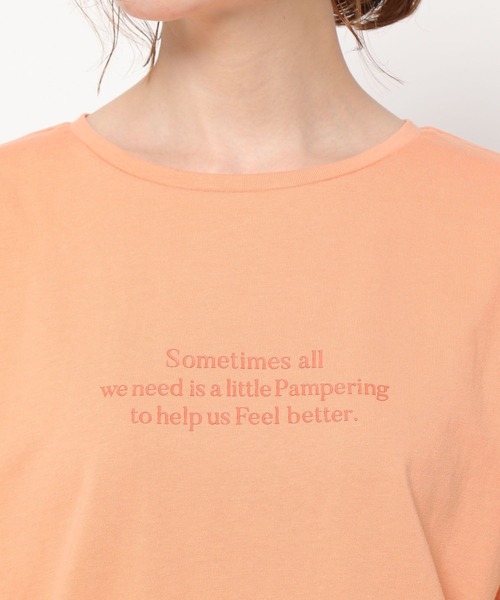 mysty woman(ミスティウーマン)の「ロゴプリントTシャツ 285711(Tシャツ/カットソー・レディース・オフホワイト/オレンジ/チャコール・FREE)」の20枚目の写真