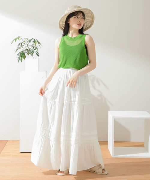 HEYUMM(ヘユム)の「カラフルメッシュアメスリトップ(ニット/セーター・レディース・ピンク/ブルー/グリーン・ONE)」の17枚目の写真
