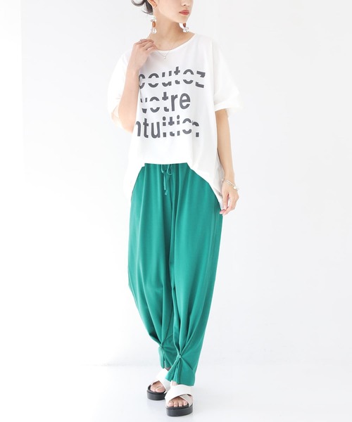 osharewalker（オシャレウォーカー）の「【廃盤】【機能素材】『2wayカットソーパンツ』（その他パンツ・レディース・ブラック/ブラウン/イエロー/グリーン/グレイッシュブルー・1/2）」の21枚目の写真