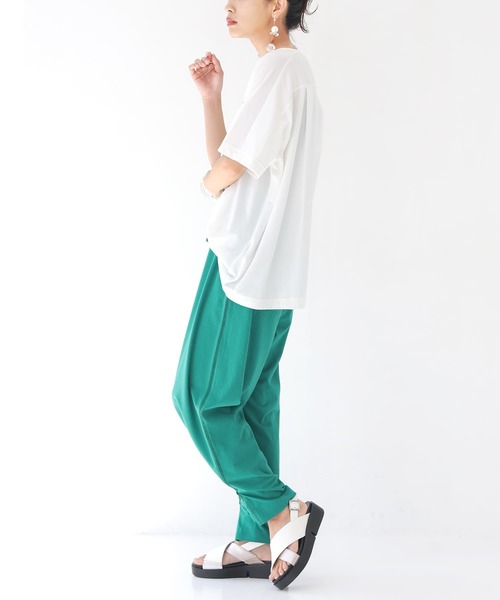 osharewalker（オシャレウォーカー）の「【廃盤】【機能素材】『2wayカットソーパンツ』（その他パンツ・レディース・ブラック/ブラウン/イエロー/グリーン/グレイッシュブルー・1/2）」の22枚目の写真