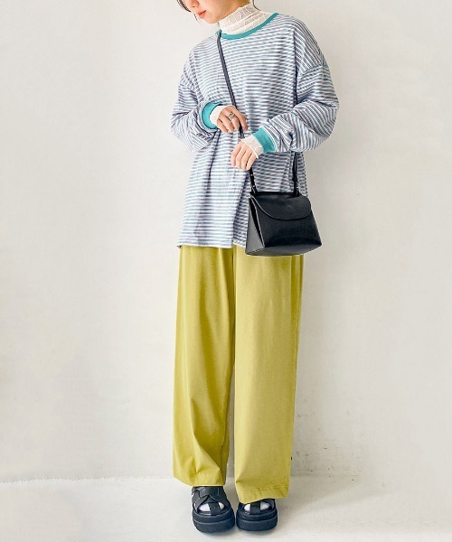 osharewalker（オシャレウォーカー）の「【廃盤】【機能素材】『2wayカットソーパンツ』（その他パンツ・レディース・ブラック/ブラウン/イエロー/グリーン/グレイッシュブルー・1/2）」の12枚目の写真