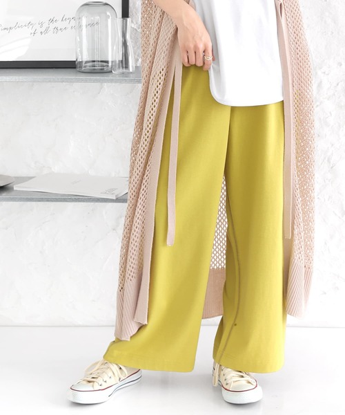 osharewalker（オシャレウォーカー）の「【廃盤】【機能素材】『2wayカットソーパンツ』（その他パンツ・レディース・ブラック/ブラウン/イエロー/グリーン/グレイッシュブルー・1/2）」の13枚目の写真