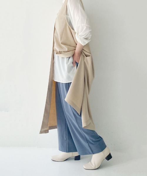 osharewalker（オシャレウォーカー）の「【廃盤】【機能素材】『2wayカットソーパンツ』（その他パンツ・レディース・ブラック/ブラウン/イエロー/グリーン/グレイッシュブルー・1/2）」の11枚目の写真