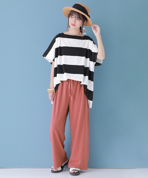 osharewalker（オシャレウォーカー）の「【廃盤】【機能素材】『2wayカットソーパンツ』（その他パンツ・レディース・ブラック/ブラウン/イエロー/グリーン/グレイッシュブルー・1/2）」の16枚目の写真