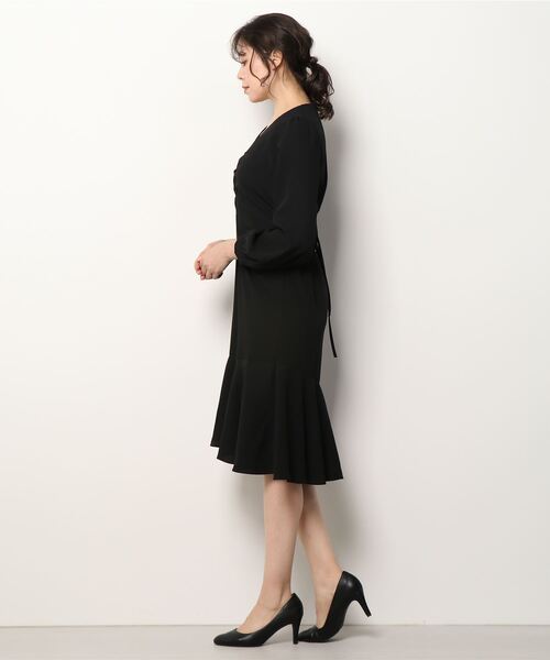 MAISON BREEZE(メゾンブリーズ)の「【MAISON BREEZE】フレンチテイストVネックワンピースSCCH91(ワンピース・レディース・ブラック/マルチ・FREE)」の11枚目の写真