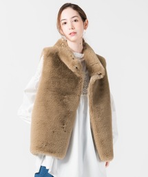 LAYMEE | Reversible eco fur vest / リバーシブルエコファーベスト(ベスト)