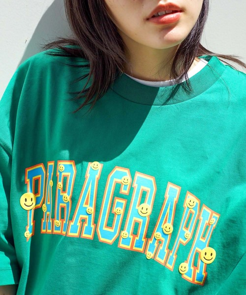 Paragraph(パラグラフ)の「【PARAGRAPH/ パラグラフ】スマイル アーチロゴ プリント Tシャツ SMILE ARCH LOGO PRINT T-shirt(Tシャツ/カットソー・メンズ・ホワイト/チャコールグレー/グリーン/ブルー/オフホワイト・FREE)」の4枚目の写真
