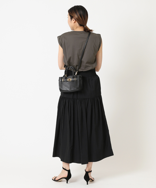 journal standard L'essage(ジャーナルスタンダードレサージュ)の「スワイーノースリーブ(Tシャツ/カットソー・レディース・ホワイト/チャコールグレー/ブラウン/ピンク・FREE)」の10枚目の写真
