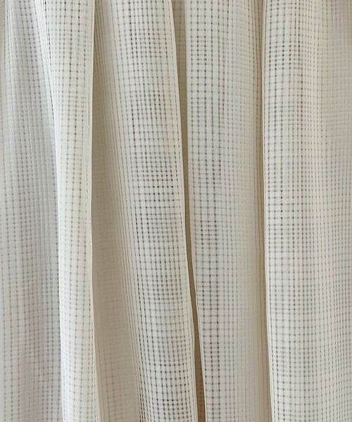 mysty woman(ミスティウーマン)の「シアータックフレアスカート 285516(スカート・レディース・アイボリー/ブラック/グレー・FREE)」の11枚目の写真