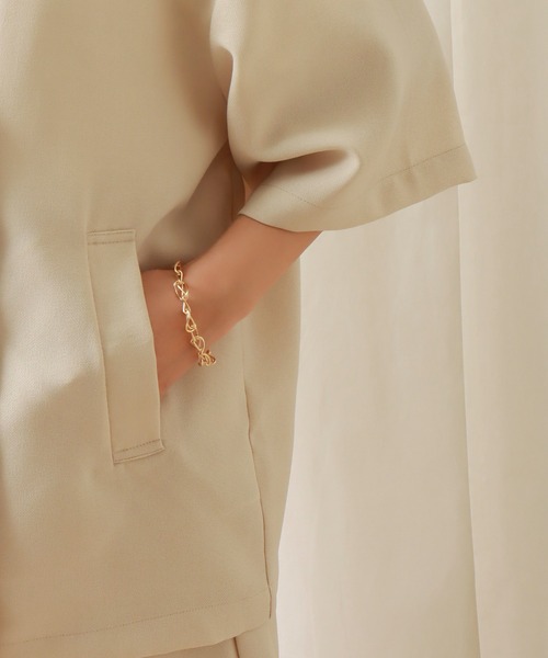 libelle more(リベル モア)の「ドライタッチ ダブルジャケットセットアップ(セットアップ・レディース・ベージュ/チャコールグレー/グリーン・L/M)」の21枚目の写真