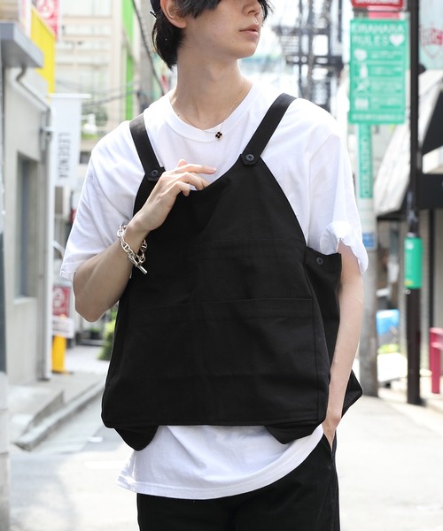 ８(eight)（エイト）の「ダックミリタリーエプロンベスト（ベスト・メンズ・ブラック/カーキ/キャメル・MEDIUM/LARGE）」の2枚目の写真