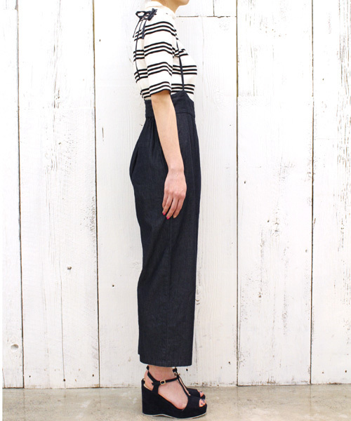 Chico（チコ）の「2WAYガウチョパンツ（その他パンツ・レディース・ホワイト系その他/ブラック×ホワイト/ネイビー・FREE）」の6枚目の写真