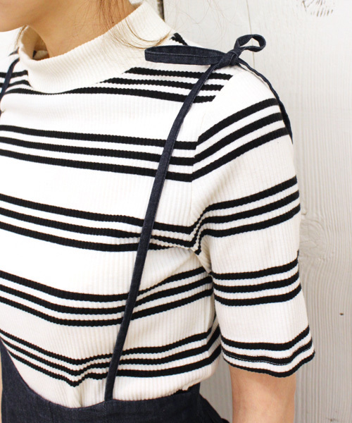 Chico（チコ）の「2WAYガウチョパンツ（その他パンツ・レディース・ホワイト系その他/ブラック×ホワイト/ネイビー・FREE）」の4枚目の写真