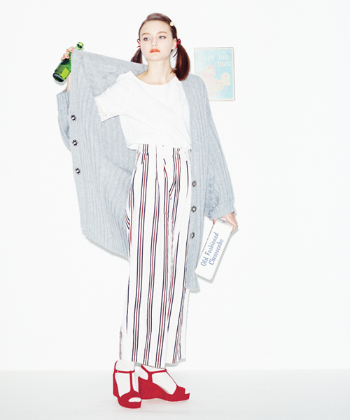 Chico（チコ）の「2WAYガウチョパンツ（その他パンツ・レディース・ホワイト系その他/ブラック×ホワイト/ネイビー・FREE）」の13枚目の写真