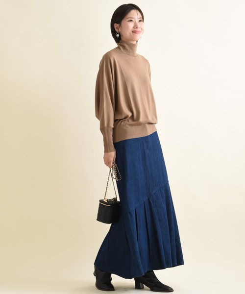 INTERPLANET（インタープラネット）の「デニムスカート（デニムスカート・レディース・ブルー/インディゴブルー・FREE）」の4枚目の写真