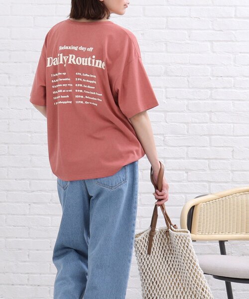 SHOO・LA・RUE(シューラルー)の「◆バックプリントTシャツ(Tシャツ/カットソー・レディース・ホワイト系/ピンク系・01/02/03)」の2枚目の写真