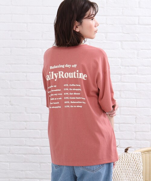 SHOO・LA・RUE(シューラルー)の「◆バックプリントTシャツ(Tシャツ/カットソー・レディース・ホワイト系/ピンク系・01/02/03)」の19枚目の写真