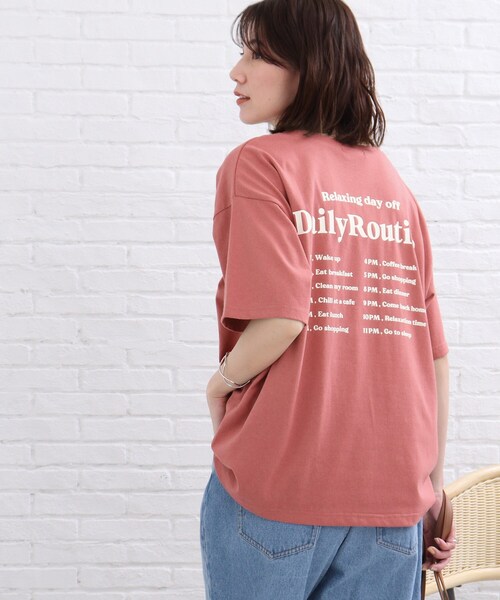 SHOO・LA・RUE(シューラルー)の「◆バックプリントTシャツ(Tシャツ/カットソー・レディース・ホワイト系/ピンク系・01/02/03)」の13枚目の写真
