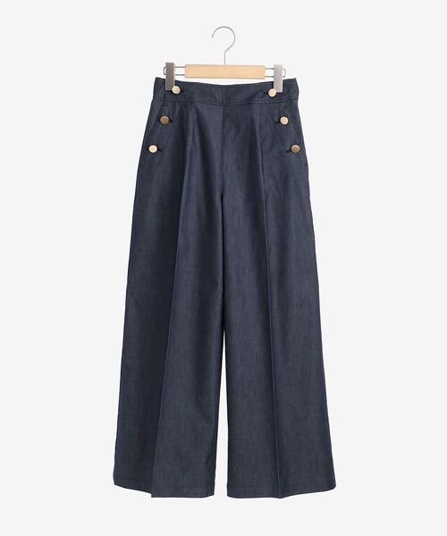 le.coeur blanc（ルクールブラン）の「デニムライクマリンワイドパンツ（デニムパンツ・レディース・ネイビー/ブルー・40/38/36）」の5枚目の写真