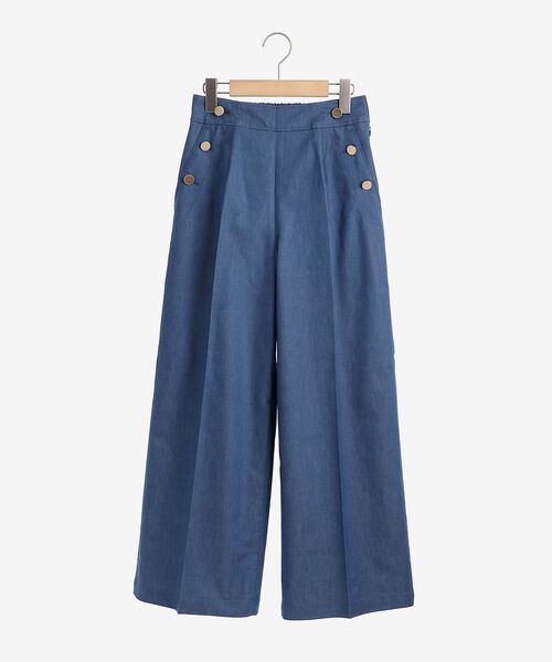 le.coeur blanc（ルクールブラン）の「デニムライクマリンワイドパンツ（デニムパンツ・レディース・ネイビー/ブルー・40/38/36）」の8枚目の写真