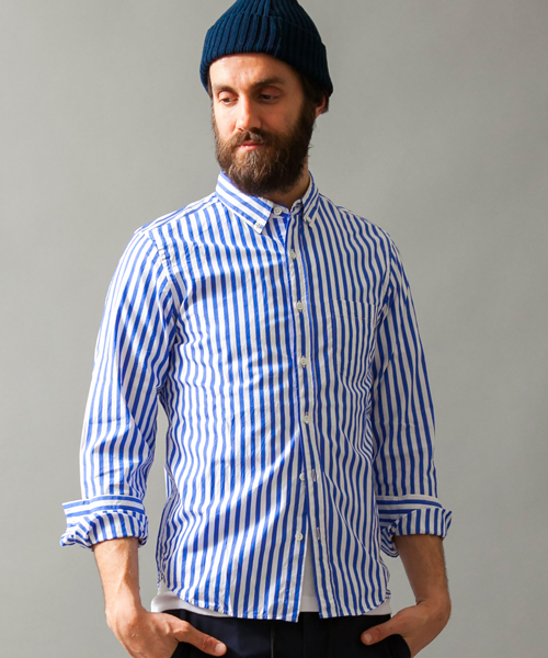 BEAUTY&YOUTH UNITED ARROWS（ビューティーアンドユースユナイテッドアローズ）の「【WEB限定】by ∴ タイニー ストライプシャツ（シャツ/ブラウス・メンズ・ブラック/コバルトブルー/その他1・SMALL/LARGE/MEDIUM）」の3枚目の写真