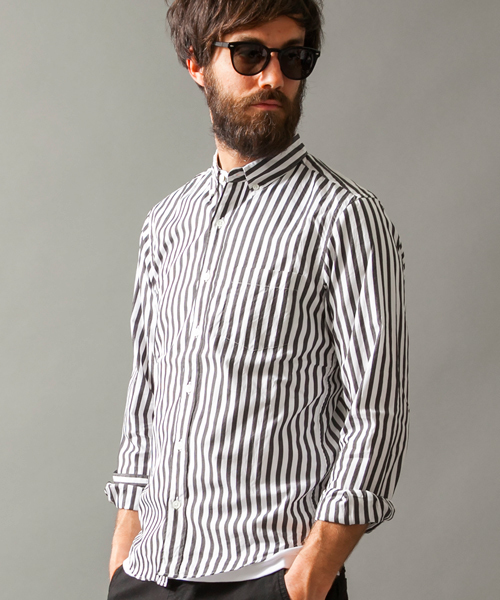 BEAUTY&YOUTH UNITED ARROWS（ビューティーアンドユースユナイテッドアローズ）の「【WEB限定】by ∴ タイニー ストライプシャツ（シャツ/ブラウス・メンズ・ブラック/コバルトブルー/その他1・SMALL/LARGE/MEDIUM）」の2枚目の写真