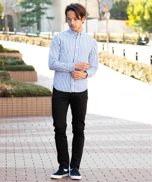 BEAUTY&YOUTH UNITED ARROWS（ビューティーアンドユースユナイテッドアローズ）の「【WEB限定】by ∴ タイニー ストライプシャツ（シャツ/ブラウス・メンズ・ブラック/コバルトブルー/その他1・SMALL/LARGE/MEDIUM）」の6枚目の写真