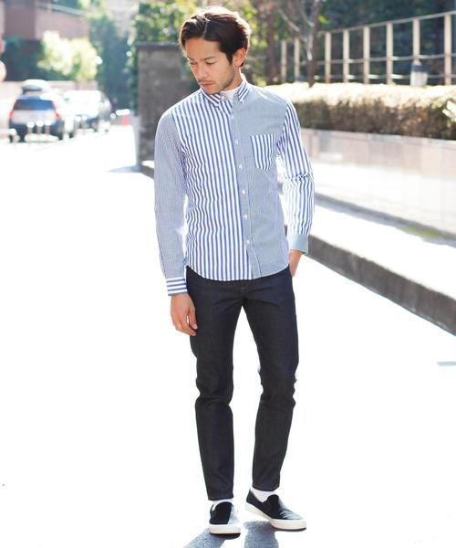 BEAUTY&YOUTH UNITED ARROWS（ビューティーアンドユースユナイテッドアローズ）の「【WEB限定】by ∴ タイニー ストライプシャツ（シャツ/ブラウス・メンズ・ブラック/コバルトブルー/その他1・SMALL/LARGE/MEDIUM）」の7枚目の写真