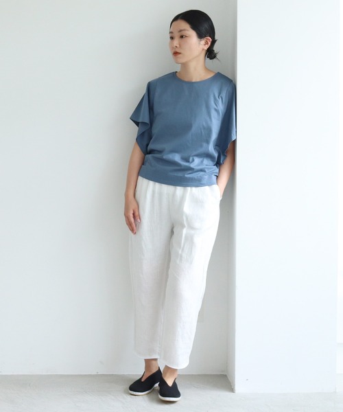 yuni 半袖プルオーバー yuni（ユニ ）の「○100/-ハイパワーポンチ ウィングドスリーブ