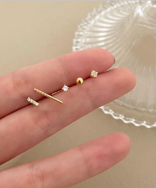 ゴールド　両耳　2.5×18mm シルバー925 18k ピアス　(301同 PLACEBO301-_Pt_800x800.jpg?v=