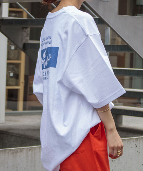 ARMY TWILL（アーミーツイル）の「【ARMY TWILL/アーミーツイル】別注 バックプリントロゴTシャツ ビッグシルエット（Tシャツ/カットソー・メンズ・ホワイト/チャコールグレー/ブルーグレー・M/L）」の18枚目の写真