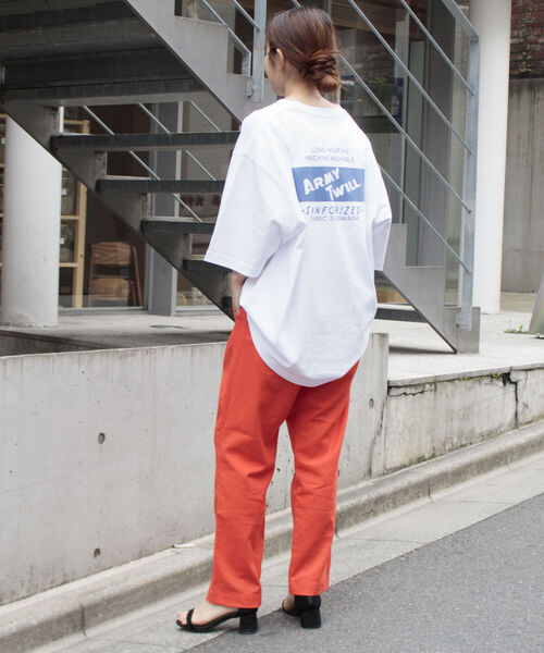 ARMY TWILL（アーミーツイル）の「【ARMY TWILL/アーミーツイル】別注 バックプリントロゴTシャツ ビッグシルエット（Tシャツ/カットソー・メンズ・ホワイト/チャコールグレー/ブルーグレー・M/L）」の21枚目の写真
