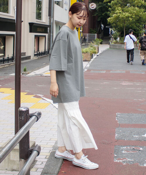 ARMY TWILL（アーミーツイル）の「【ARMY TWILL/アーミーツイル】別注 バックプリントロゴTシャツ ビッグシルエット（Tシャツ/カットソー・メンズ・ホワイト/チャコールグレー/ブルーグレー・M/L）」の8枚目の写真