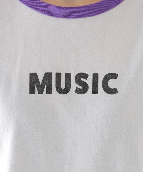 Bonum(ボナム)の「MUSICベースボールTシャツ(Tシャツ/カットソー・レディース・ホワイト/ホワイト系その他・FREE)」の22枚目の写真