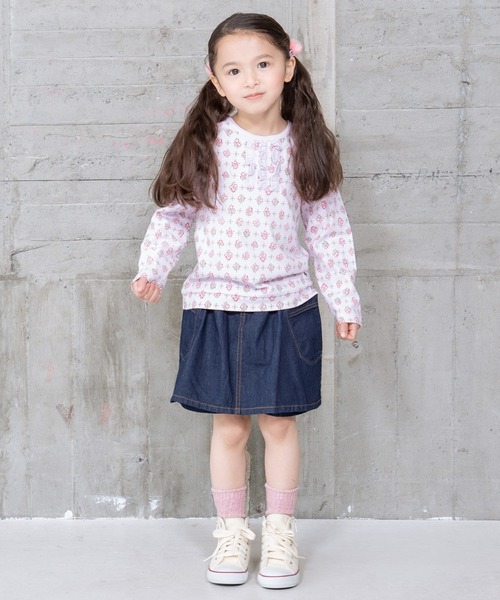RAGMART(ラグマート)の「デニムキュロット(デニムスカート・キッズ・ネイビー・110cm/100cm/120cm/130cm)」の2枚目の写真