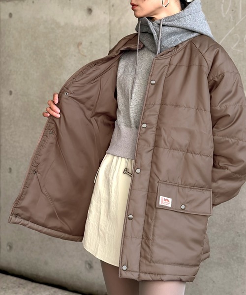 Java(ジャバ)の「《JaVaジャバ コラボ》ラフだけど品良く。中綿bigシルエットブルゾン(ダウンジャケット/コート・レディース・ブラック/カーキ/モカ・SMALL/MEDIUM/LARGE/X-LARGE)」の14枚目の写真