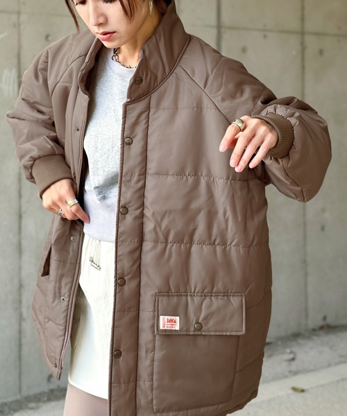 Java(ジャバ)の「《JaVaジャバ コラボ》ラフだけど品良く。中綿bigシルエットブルゾン(ダウンジャケット/コート・レディース・ブラック/カーキ/モカ・SMALL/MEDIUM/LARGE/X-LARGE)」の11枚目の写真