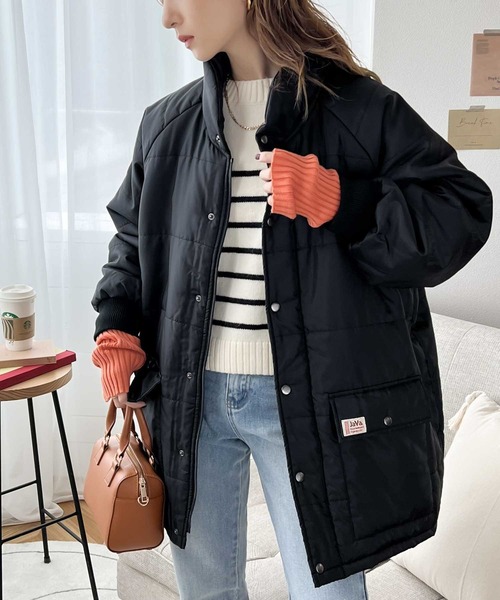 Java(ジャバ)の「《JaVaジャバ コラボ》ラフだけど品良く。中綿bigシルエットブルゾン(ダウンジャケット/コート・レディース・ブラック/カーキ/モカ・SMALL/MEDIUM/LARGE/X-LARGE)」の15枚目の写真