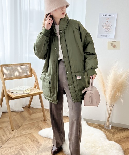 Java(ジャバ)の「《JaVaジャバ コラボ》ラフだけど品良く。中綿bigシルエットブルゾン(ダウンジャケット/コート・レディース・ブラック/カーキ/モカ・SMALL/MEDIUM/LARGE/X-LARGE)」の19枚目の写真