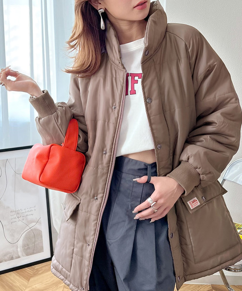 Java(ジャバ)の「《JaVaジャバ コラボ》ラフだけど品良く。中綿bigシルエットブルゾン(ダウンジャケット/コート・レディース・ブラック/カーキ/モカ・SMALL/MEDIUM/LARGE/X-LARGE)」の21枚目の写真